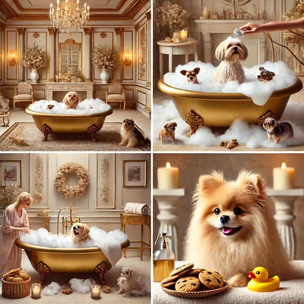 Premium dog spa treatment at Snuggle Paws Palace in Wells Branch, Austin. Relaxing and pampering for your dog.